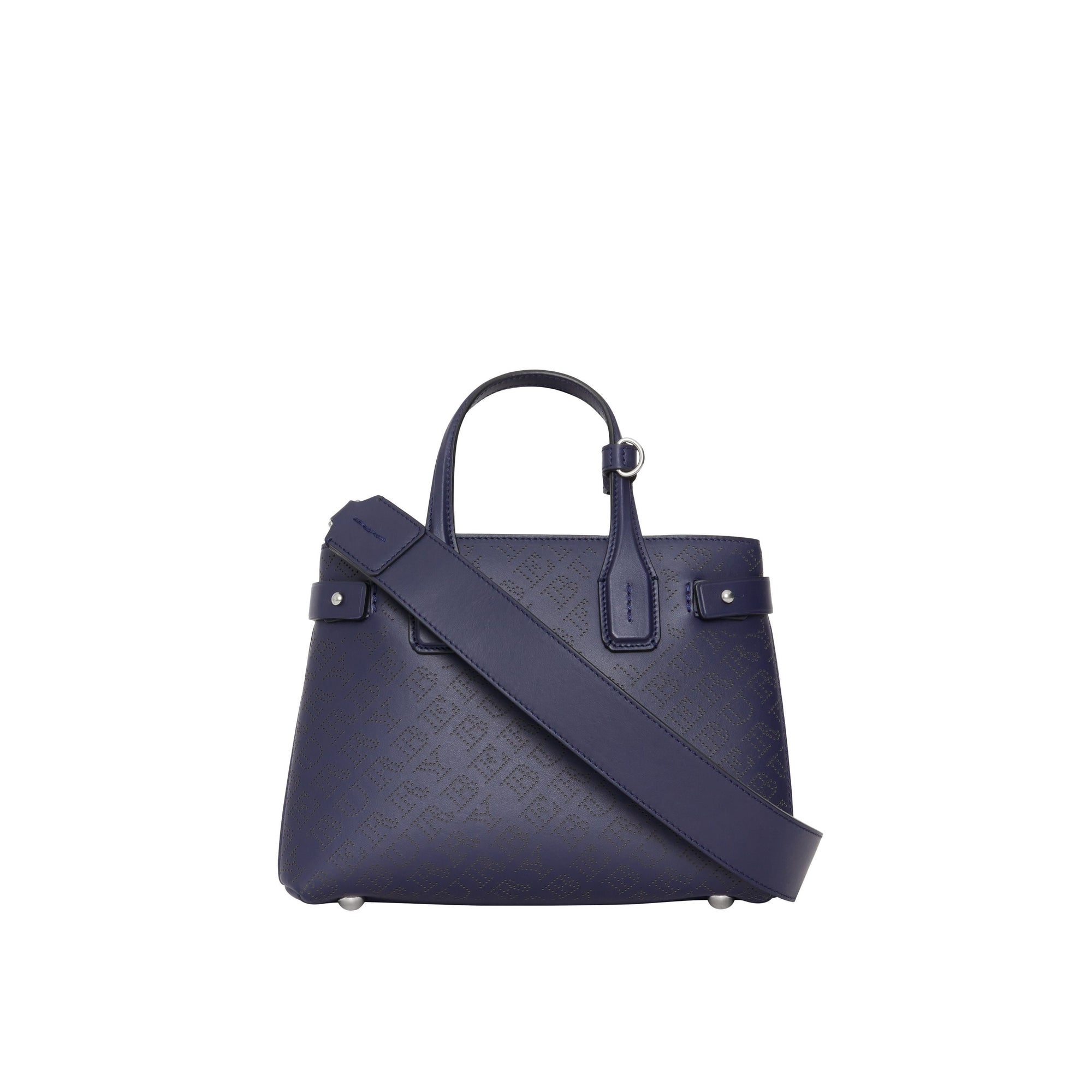 Petit sac The Banner en cuir avec logo perforé - Regency Blue