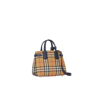 Sac The Baby Banner en tissu Vintage check et cuir - Regency Blue