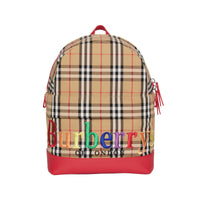 Sac à dos à motif Vintage check avec logo d'archive brodé - Antique Yellow