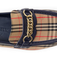 Mocassins à chaîne à motif check de 1983 en cuir - Ink Blue