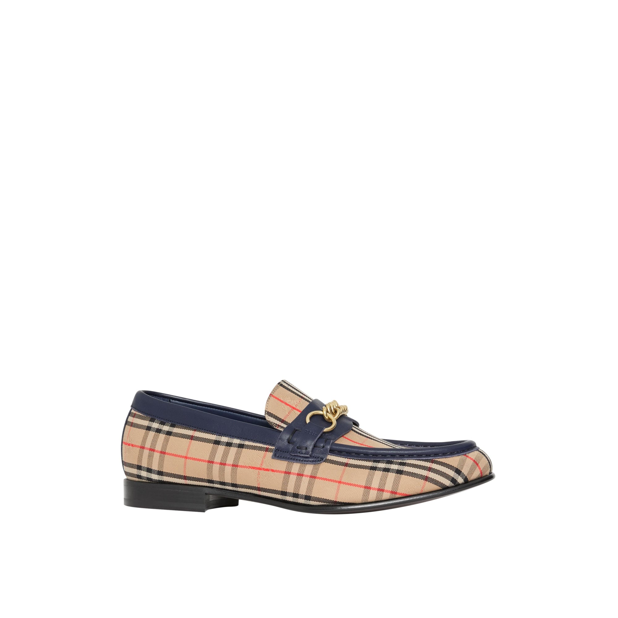 Mocassins à chaîne à motif check de 1983 en cuir - Ink Blue