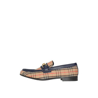 Mocassins à chaîne à motif check de 1983 en cuir - Ink Blue