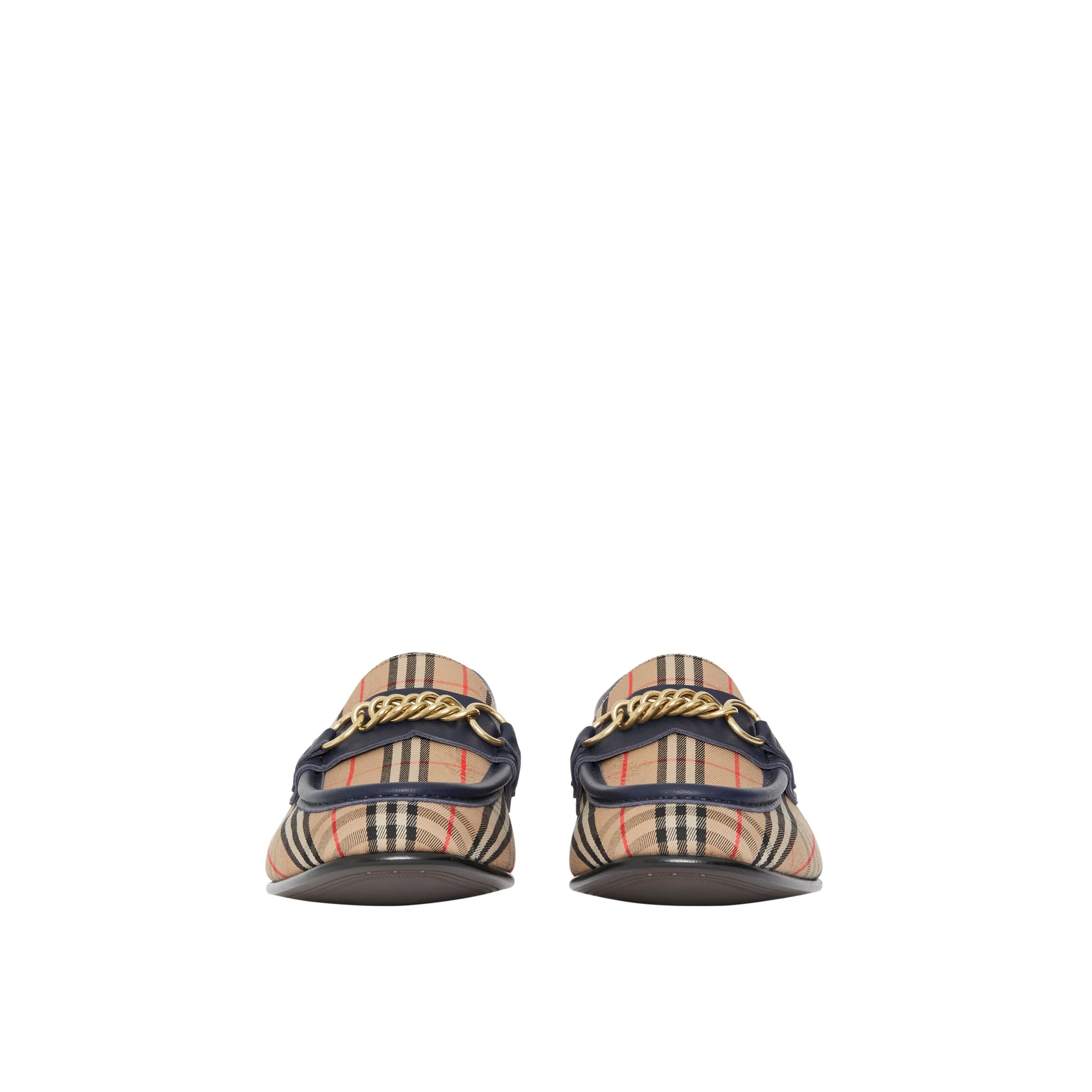 Mocassins à chaîne à motif check de 1983 en cuir - Ink Blue