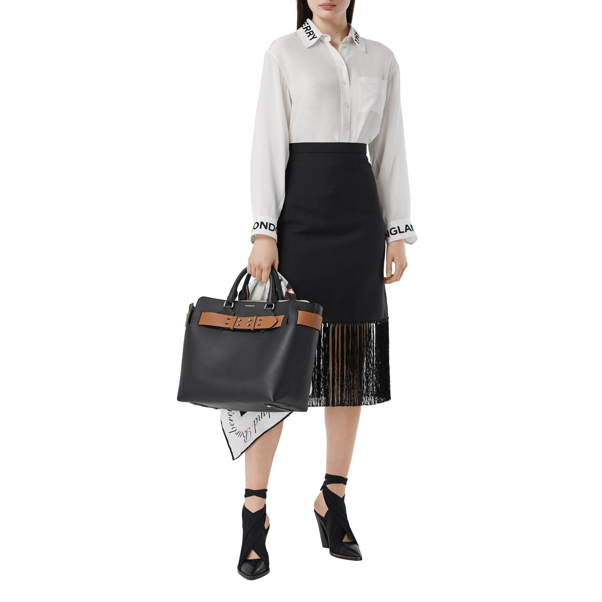 Sac The Belt moyen en cuir - Black