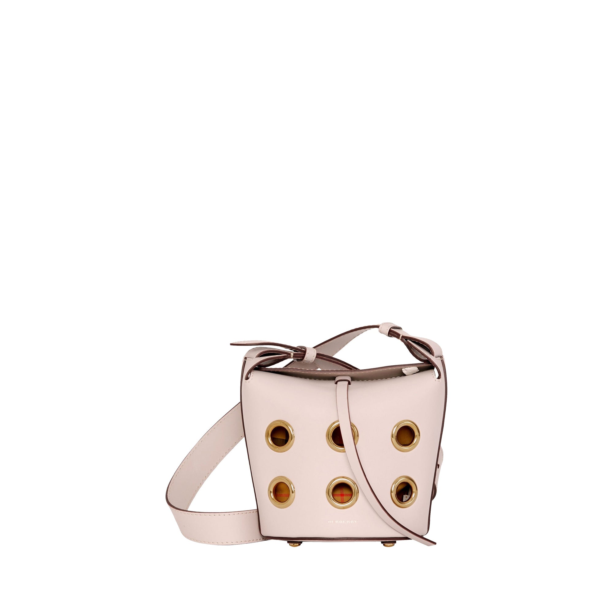 Mini sac The Bucket en cuir avec œillets - Chalk Pink