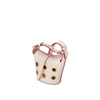 Mini sac The Bucket en cuir avec œillets - Chalk Pink