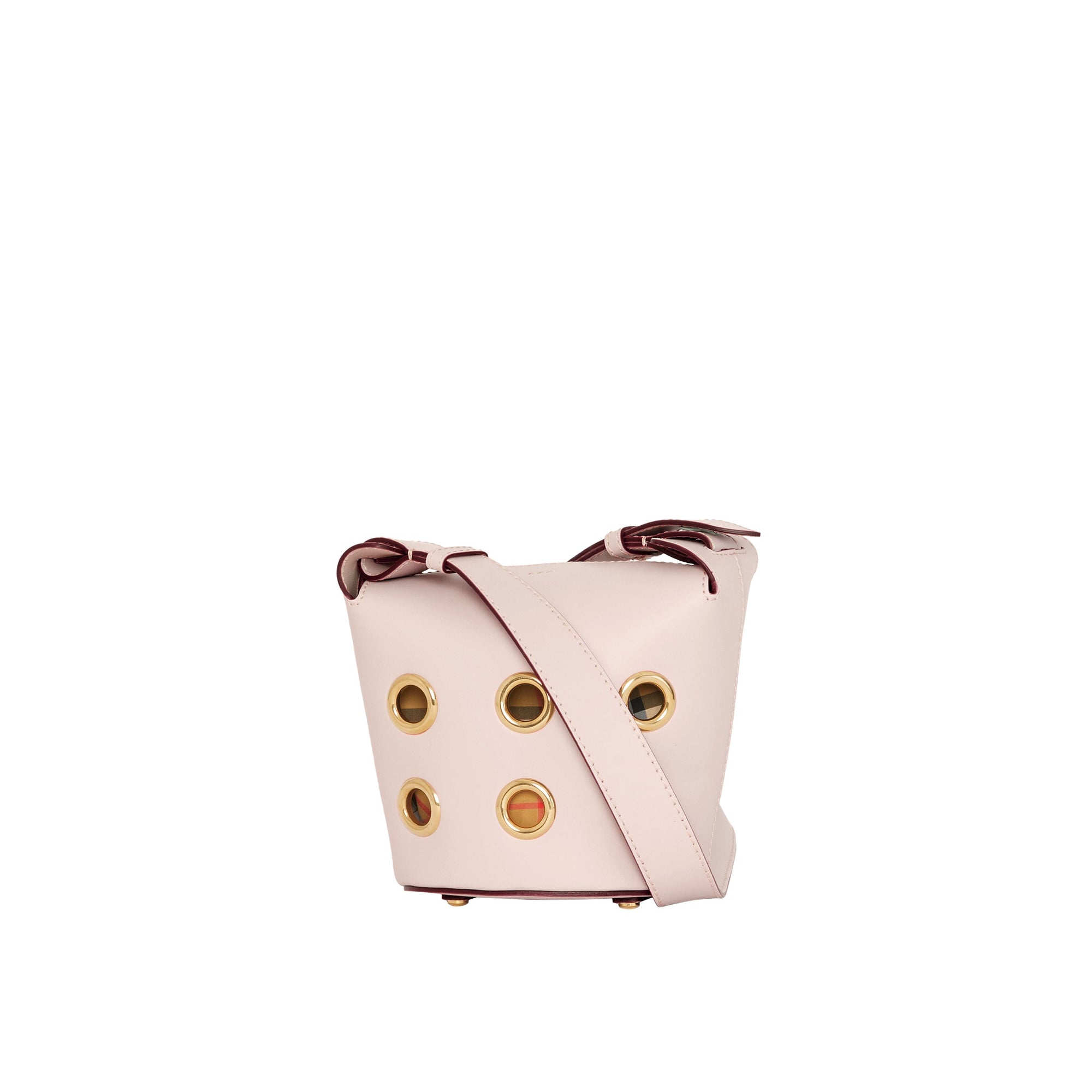 Mini sac The Bucket en cuir avec œillets - Chalk Pink