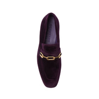 Mocassins en velours avec chaîne - Dark Elderberry