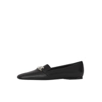 Mocassins en cuir avec bride cloutée - Black