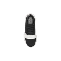 Sneakers en cuir velours néoprène et cuir - Black & Optic White