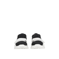 Sneakers en cuir velours néoprène et cuir - Black & Optic White