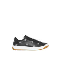 Sneakers en cuir avec logo imprimé - Black