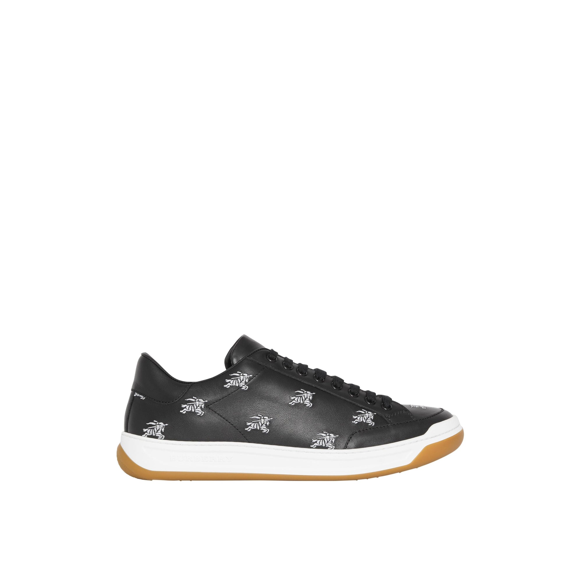 Sneakers en cuir avec logo imprimé - Black