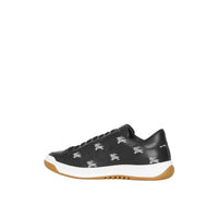 Sneakers en cuir avec logo imprimé - Black