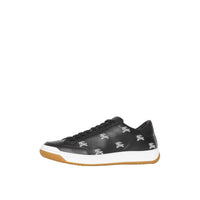 Sneakers en cuir avec logo imprimé - Black