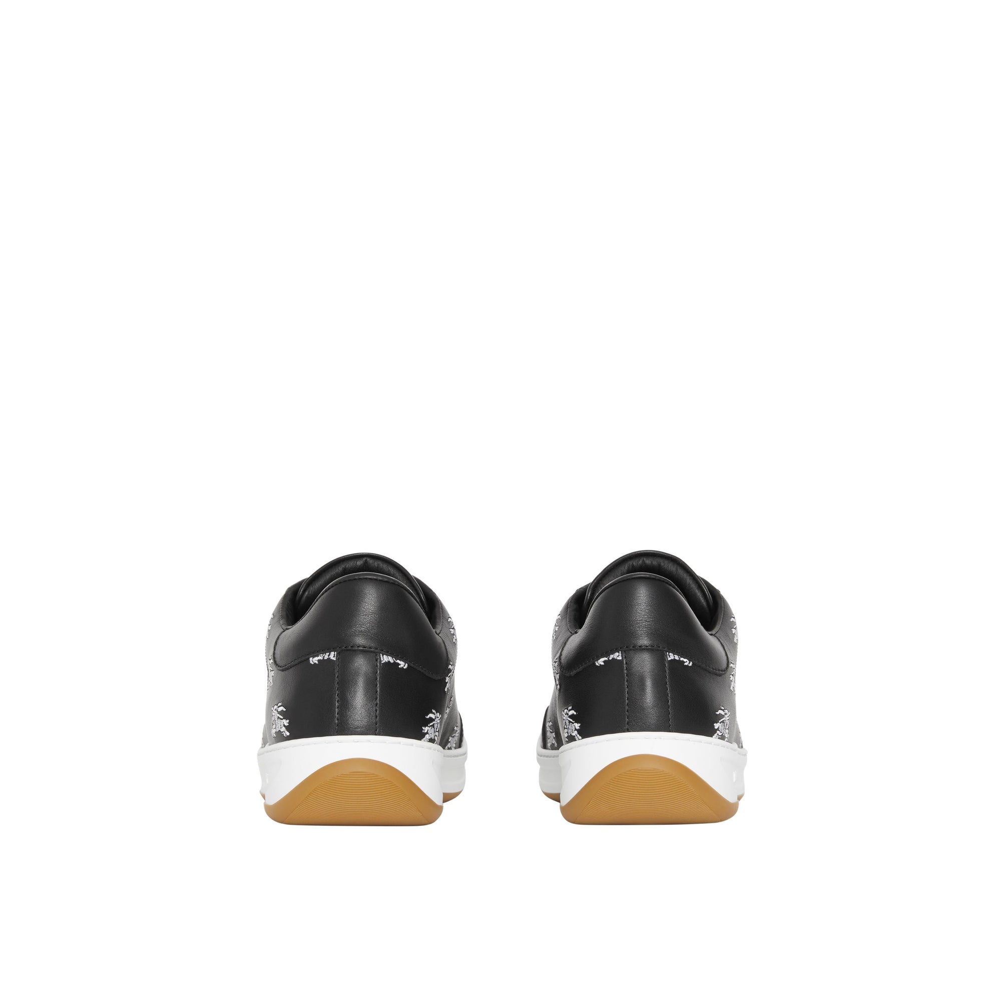 Sneakers en cuir avec logo imprimé - Black