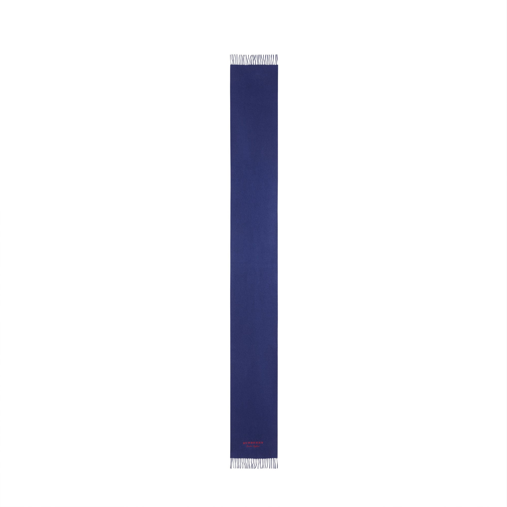 Écharpe brodée en cachemire molletonné - Bright Navy