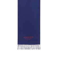 Écharpe brodée en cachemire molletonné - Bright Navy