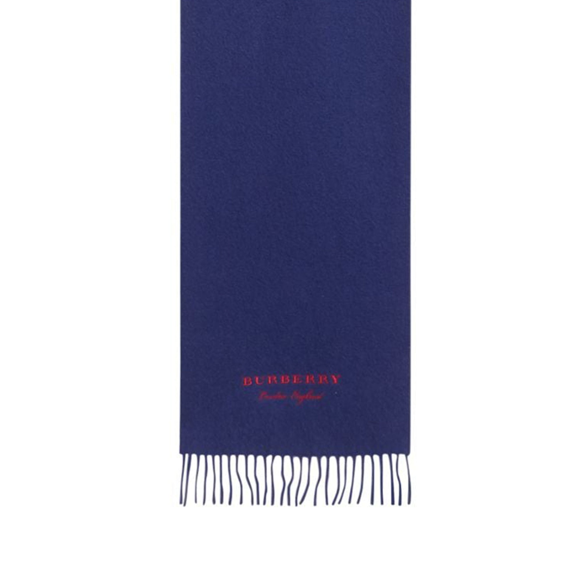 Écharpe brodée en cachemire molletonné - Bright Navy