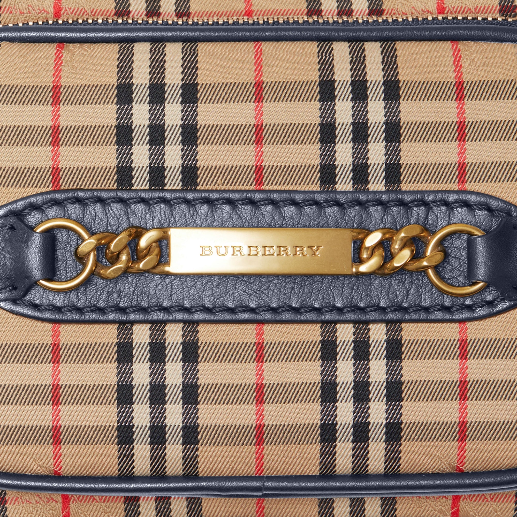 Sac caméra The Link à motif check de 1983 - Ink Blue