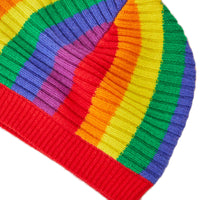 Bonnet en laine et cachemire rayé - Multicolour