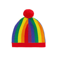Bonnet en laine et cachemire rayé - Multicolour