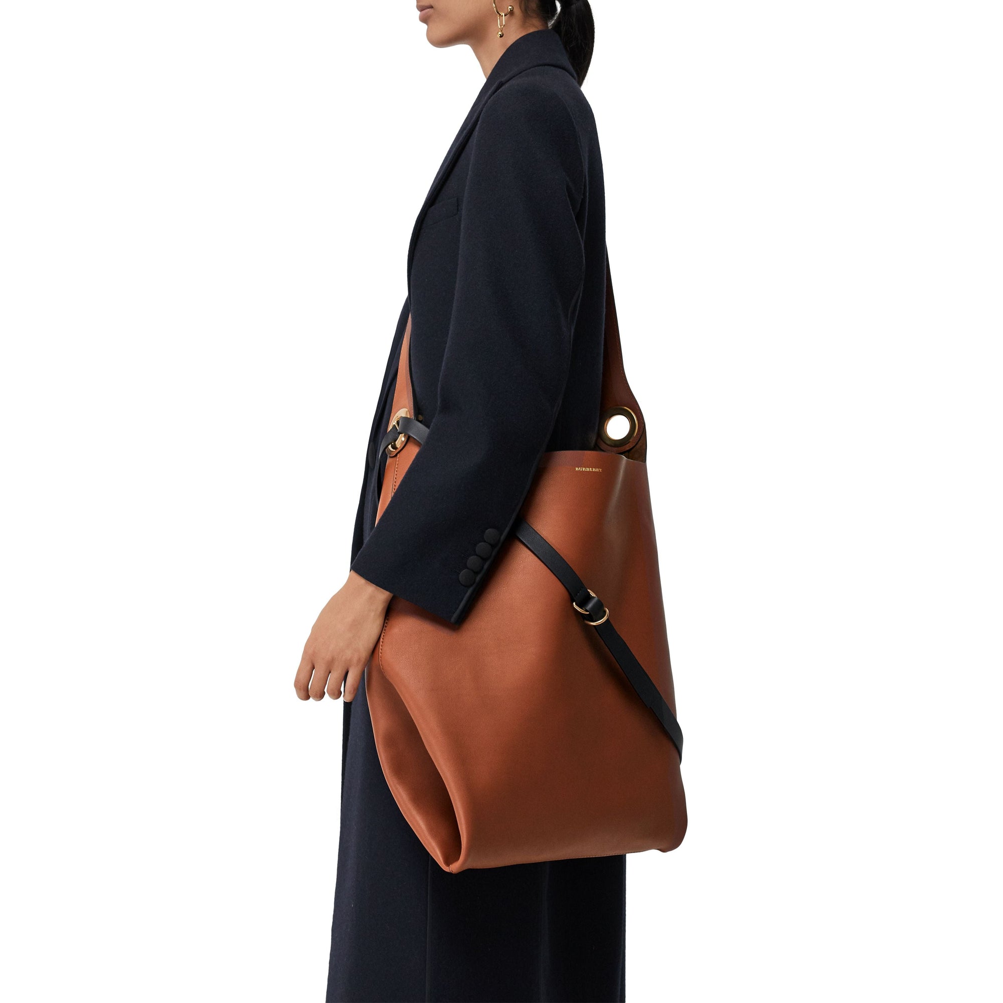 Sac en cuir à œillets - Tan