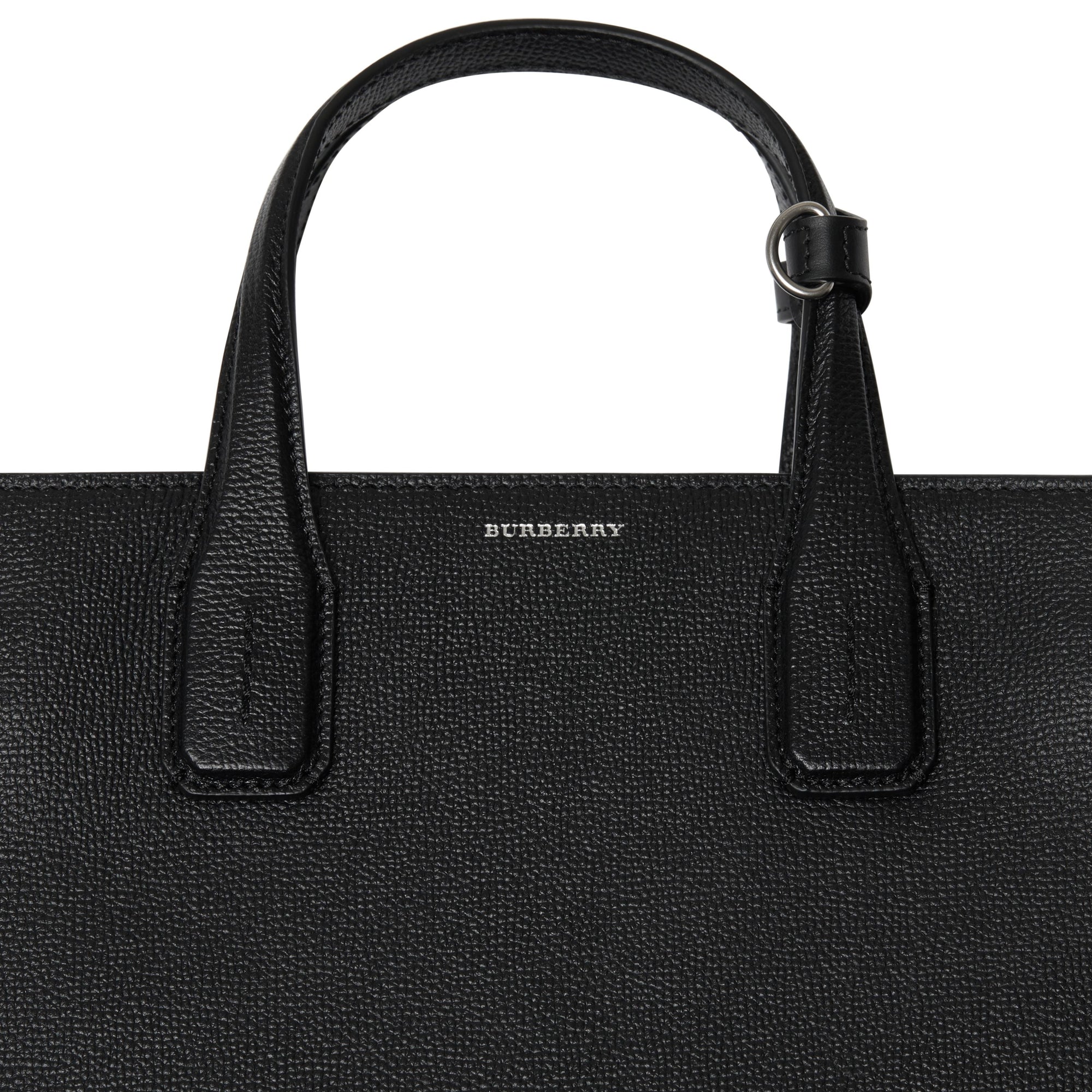 Sac The Banner moyen en cuir avec sangle à œillets - Black