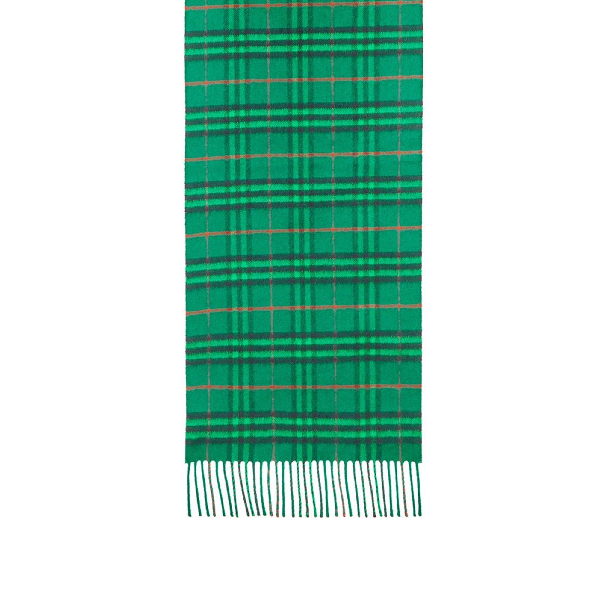 Écharpe classique en cachemire à motif Vintage check - Viridian Green