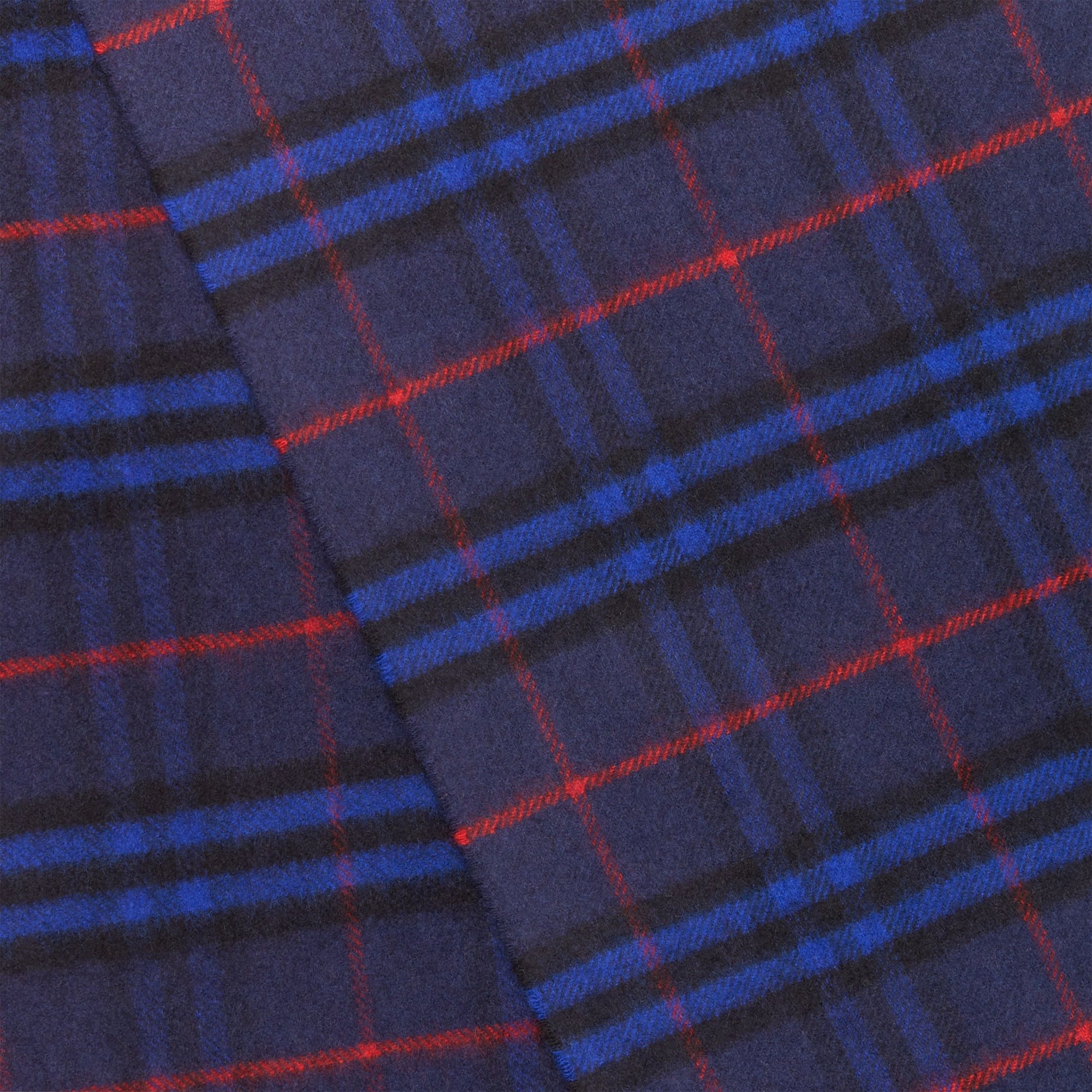 Écharpe classique en cachemire à motif Vintage check - Bright Navy