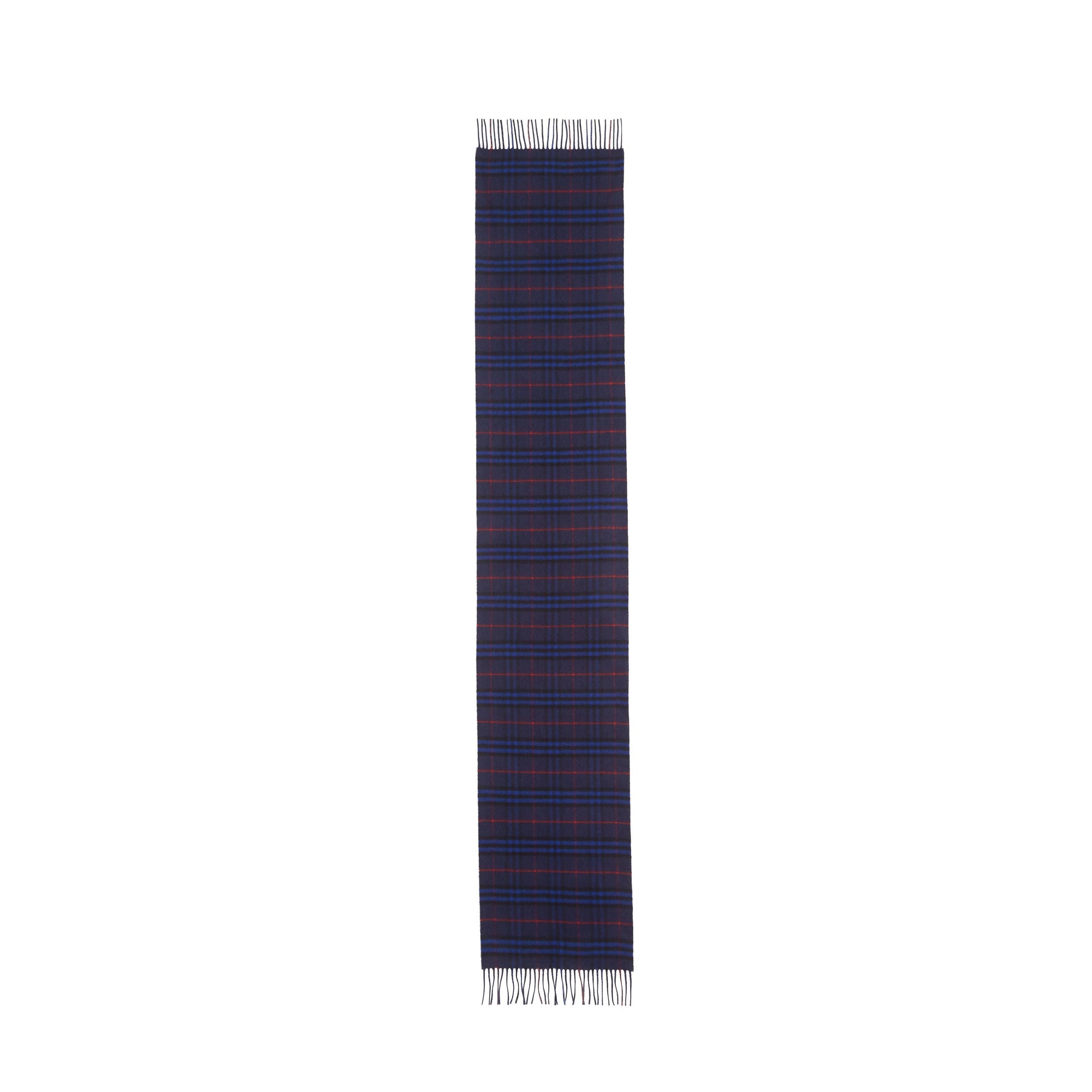 Écharpe classique en cachemire à motif Vintage check - Bright Navy