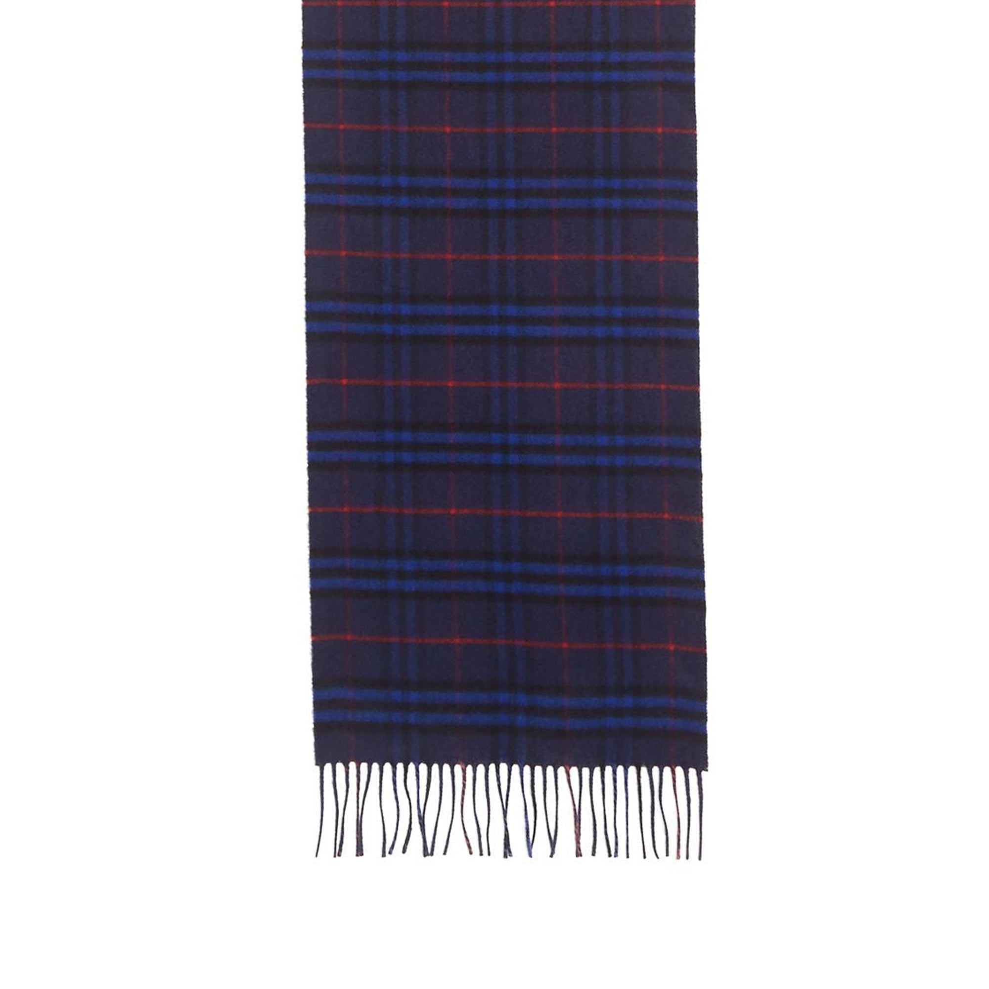 Écharpe classique en cachemire à motif Vintage check - Bright Navy
