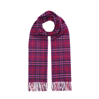 Écharpe classique en cachemire à motif Vintage check - Dark Violet