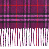 Écharpe classique en cachemire à motif Vintage check - Dark Violet