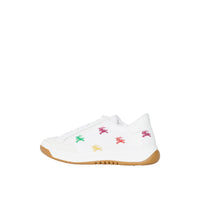Sneakers en cuir avec emblème du Cavalier brodé - Optic White & Multicolour
