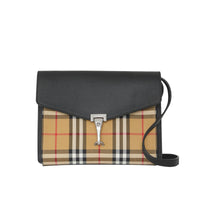 Petit sac à bandoulière en cuir et à motif Vintage check - Black