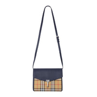 Petit sac à bandoulière en cuir et à motif Vintage check - Regency Blue