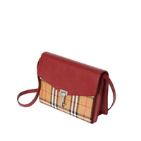 Petit sac à bandoulière en cuir et à motif Vintage check - Crimson