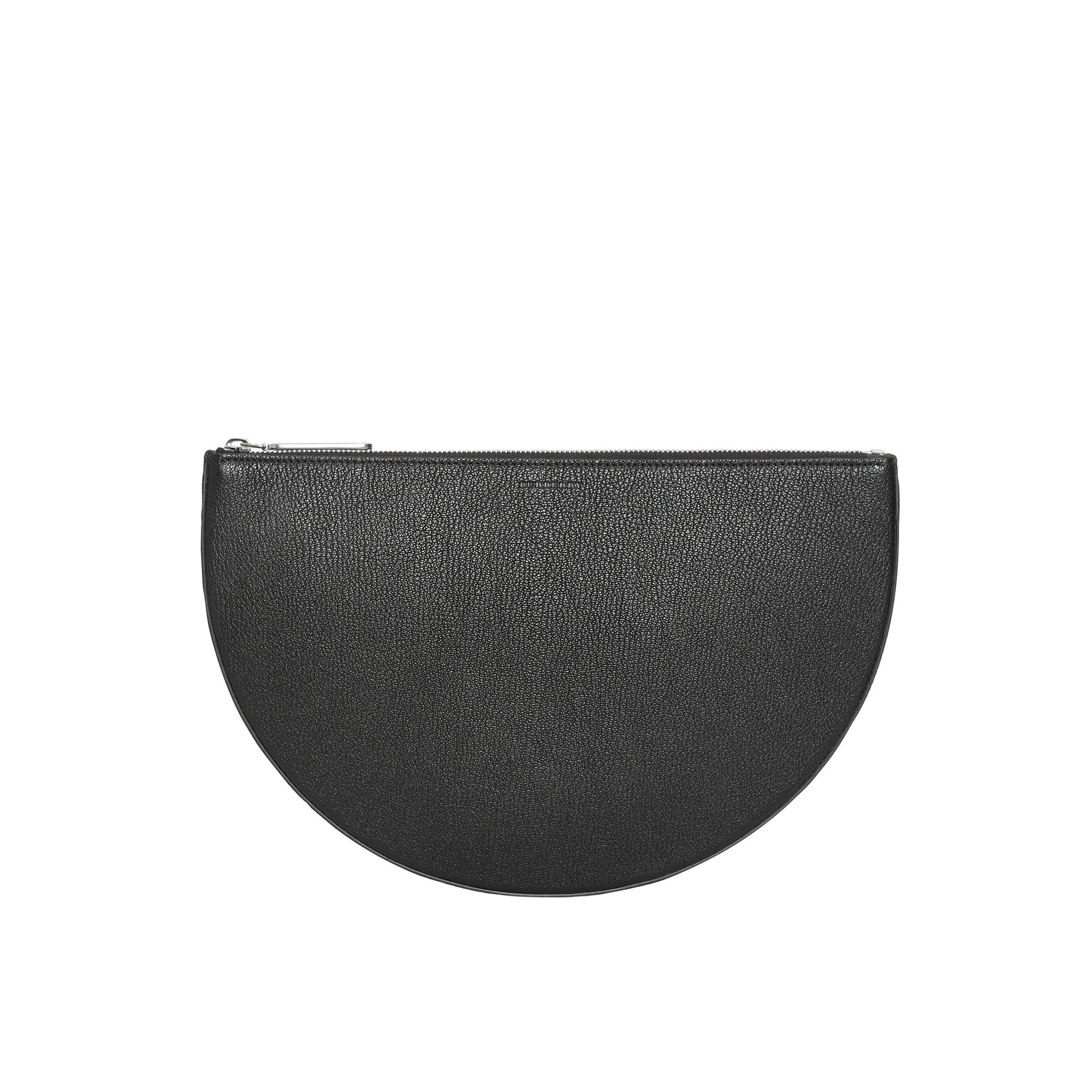 Clutch The D en cuir - Black