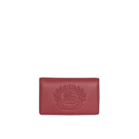 Petit portefeuille en cuir bicolore avec écusson estampé - Crimson