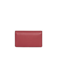 Petit portefeuille en cuir bicolore avec écusson estampé - Crimson