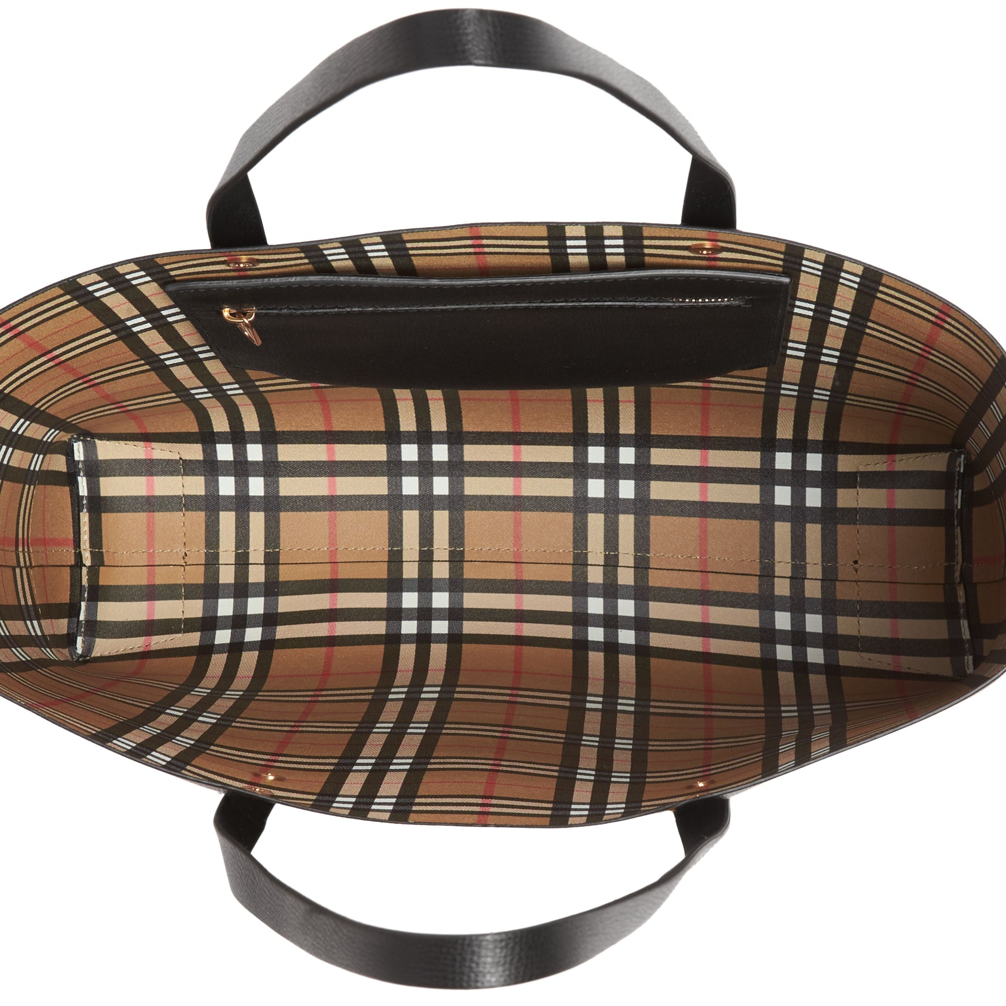 Grand sac cabas en cuir avec écusson - Black