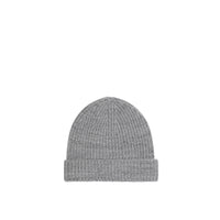 Bonnet en laine mélangée avec logo d'archive brodé - Grey Melange