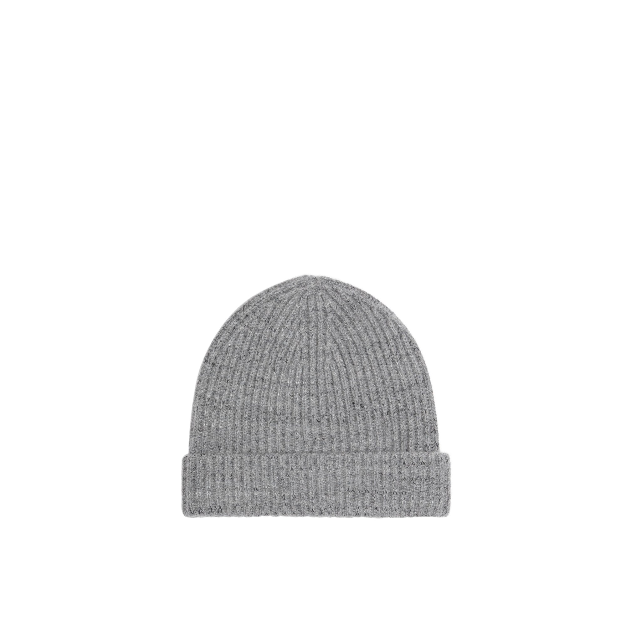 Bonnet en laine mélangée avec logo d'archive brodé - Grey Melange