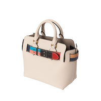 Petit sac The Belt en cuir avec détail color-block - Limestone