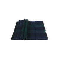Écharpe à carreaux éclatés géants à franges x lash en cachemire - Navy