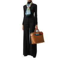 Sac The Belt moyen en cuir avec détail color-block - Cognac