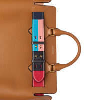 Sac The Belt moyen en cuir avec détail color-block - Cognac