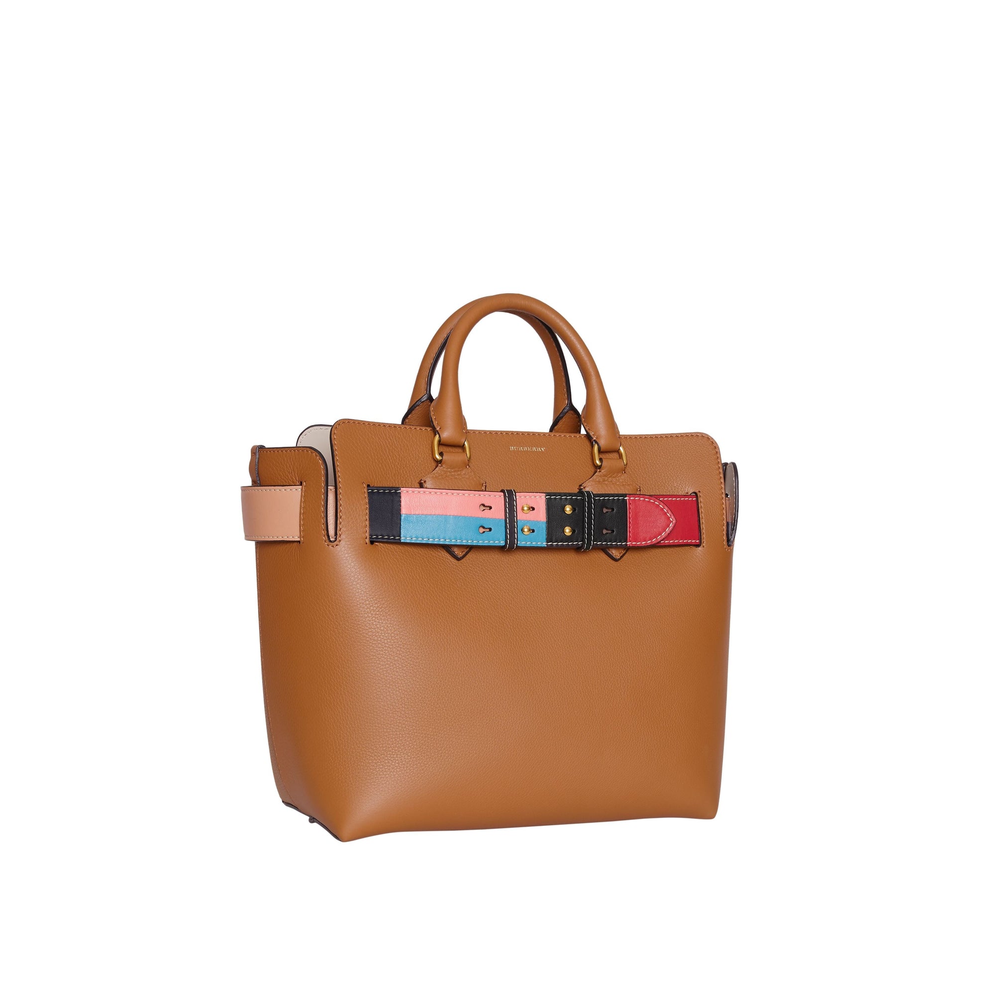 Sac The Belt moyen en cuir avec détail color-block - Cognac