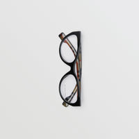 Monture œil de chat pour lunettes de vue avec Vintage check - Black